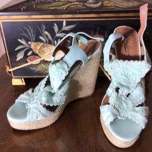 Lucky Brand sea foam green high heel sandal